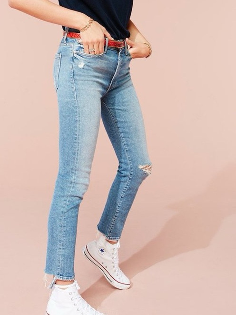 Mother Denim The High Waisted Rascal Ankle Size 30